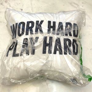 Work Hard Play Hard Accent Pillow, New